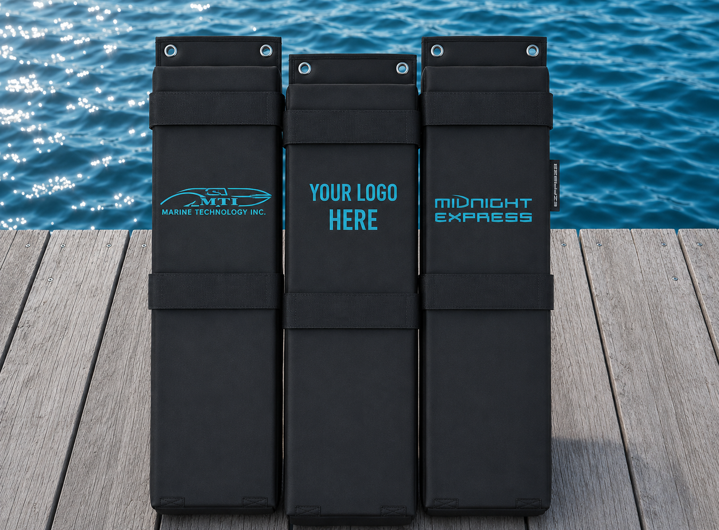 Custom Embroidered EZ Boat Fender 3-Pack
